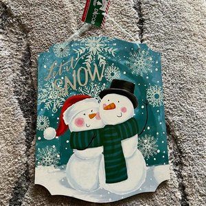 Christmas Holiday Let it Snow Decor Sign